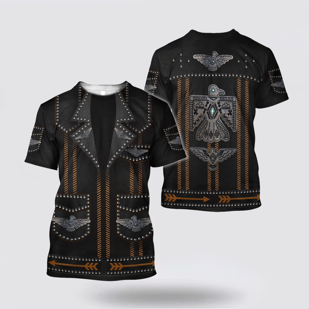 Native American T Shirt, Retro Tribal Native American 3D All Over Printed T-Shirt, Beautiful Native American T Shirts