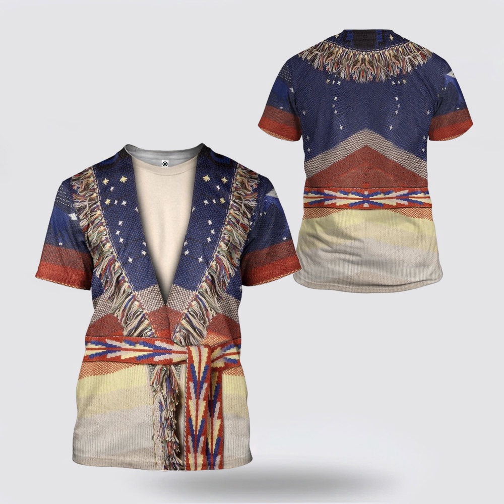 Native American T Shirt, Shirt Within Shirt Native American 3D All Over Printed T-Shirt, Beautiful Native American T Shirts