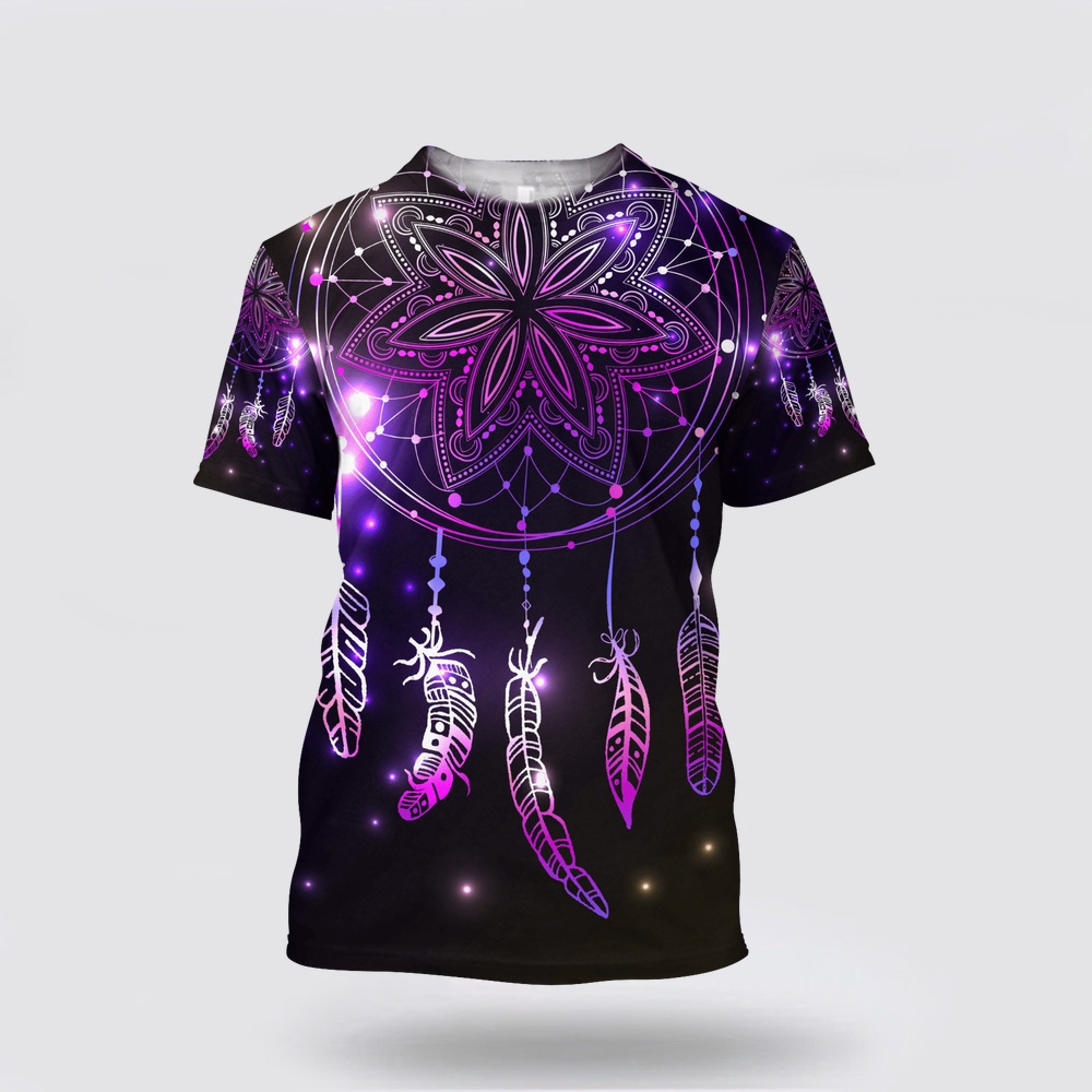 Native American T Shirt, Universe Dreamcatcher Native American 3D All Over Printed T-Shirt, Beautiful Native American T Shirts Native American T Shirt, Universe Dreamcatcher Native American 3D All Over Printed T-Shirt, Beautiful Native American T Shirts