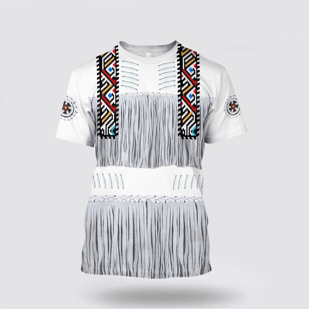 Native American T Shirt, White Native American 3D All Over Printed T-Shirt, Beautiful Native American T Shirts Native American T Shirt, White Native American 3D All Over Printed T-Shirt, Beautiful Native American T Shirts