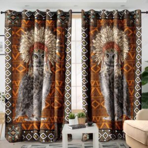 Native American Window Curtains, Aboriginal Owl Native…