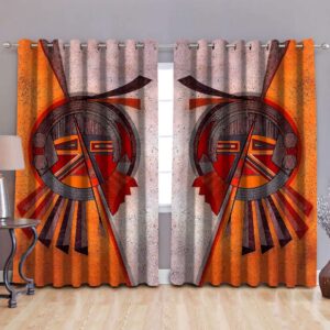 Native American Window Curtains, Abstract Motifs Native…