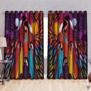 Native American Window Curtains, Abstract Native American…