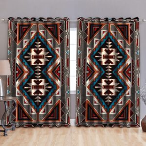 Native American Window Curtains, Brocade Design Native…