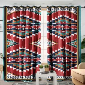 Native American Window Curtains, Brocade Motifs Native…