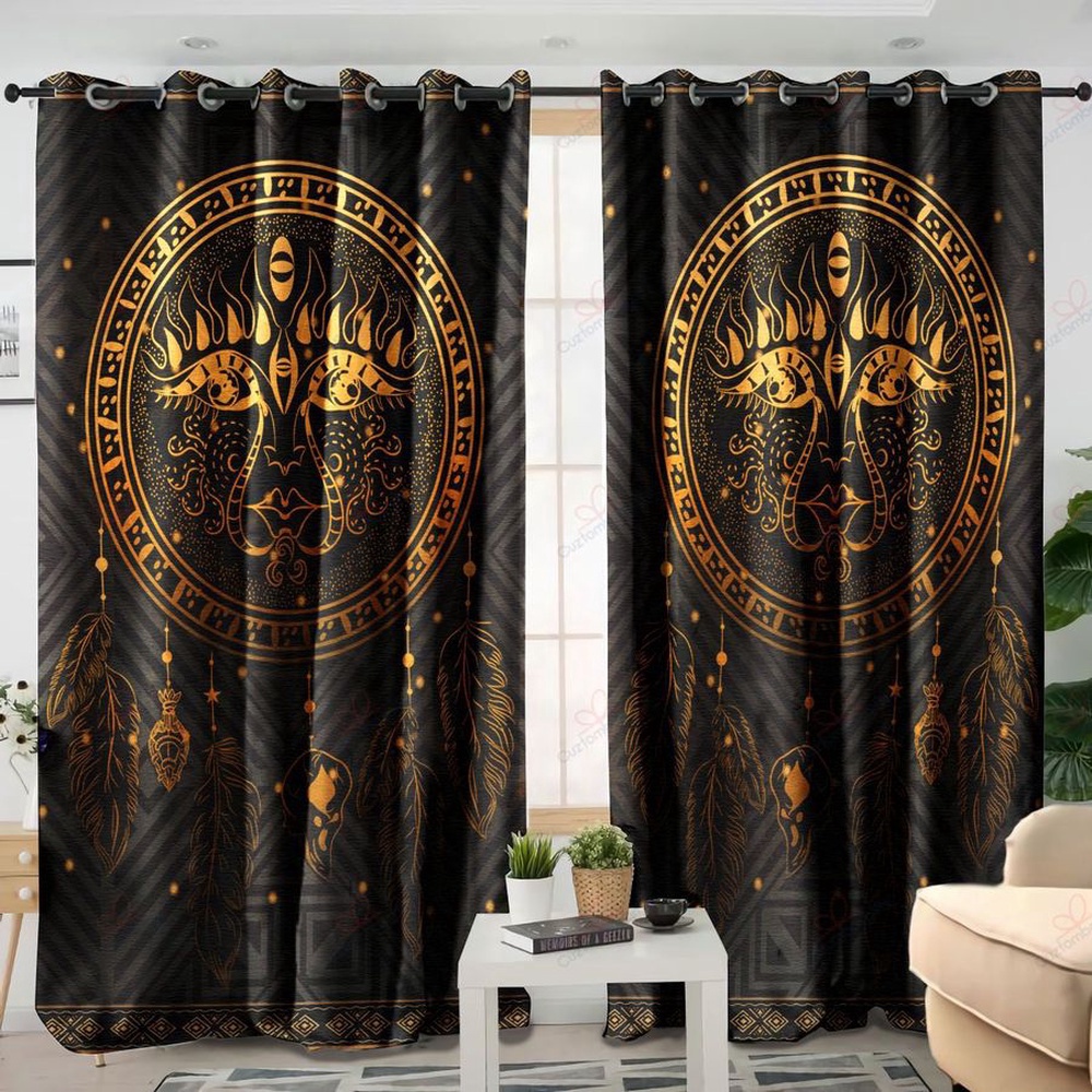 Native American Window Curtains, Dreamcatcher Mystic Native American Window Curtains, Window Curtains