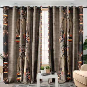 Native American Window Curtains, Feather Dreamcatcher Native…