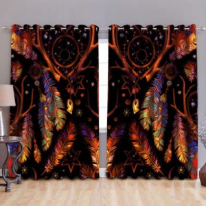 Native American Window Curtains, Feathers Dream Native…