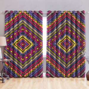 Native American Window Curtains, Full Color Native…
