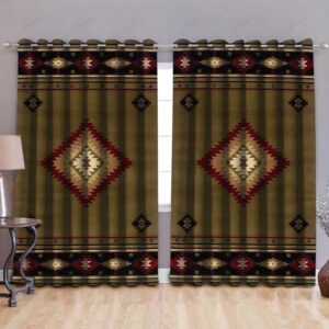 Native American Window Curtains, Geometric Pattern Native…