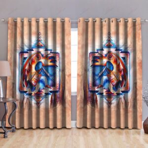 Native American Window Curtains, Kokopelli Pattern Native…
