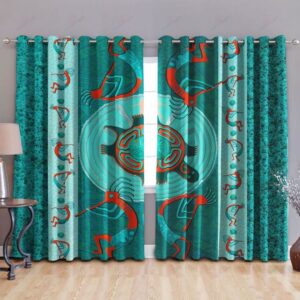 Native American Window Curtains, Kokopelli Turtle Native…