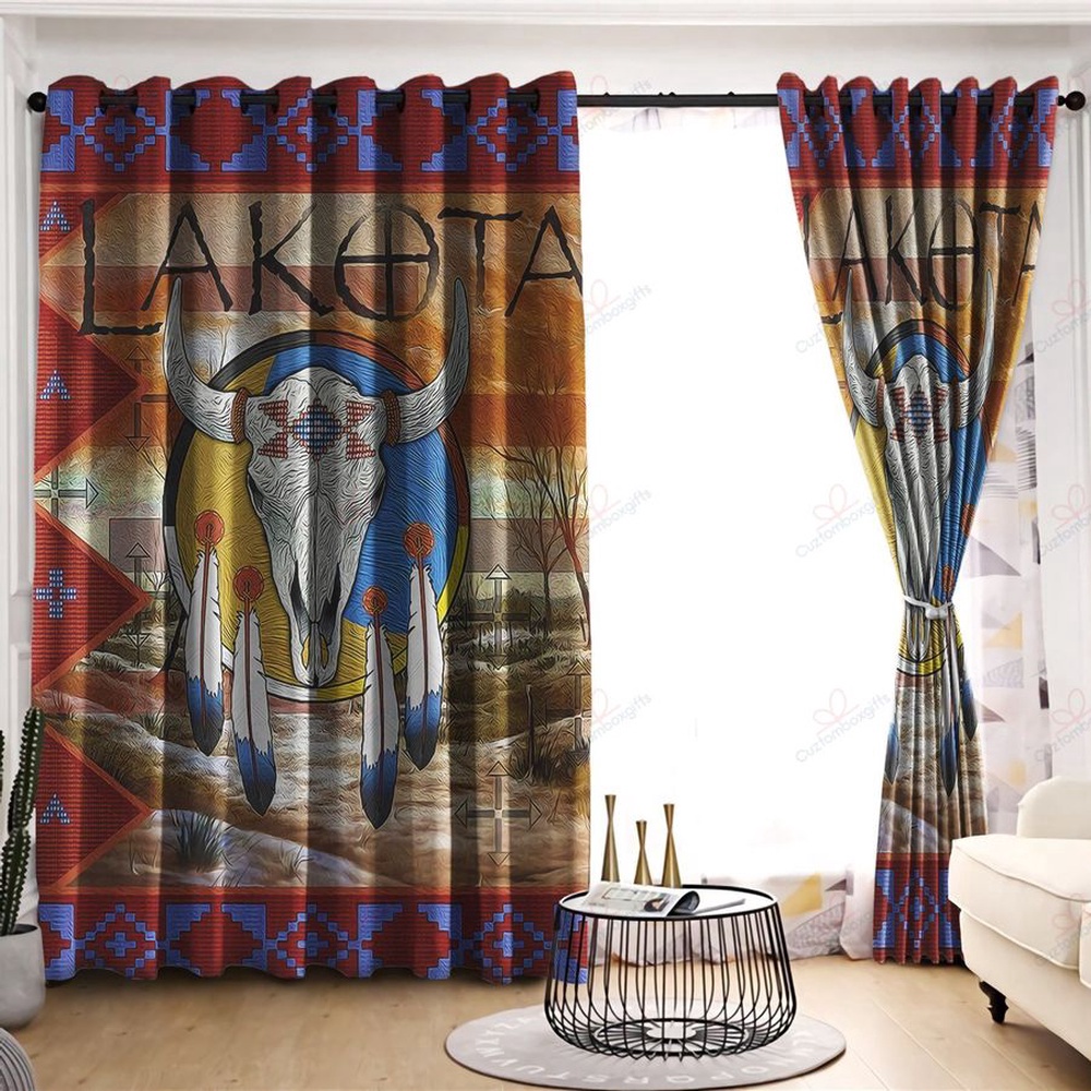 Native American Window Curtains, Lakota Native American Window Curtains, Window Curtains