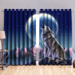 Native American Window Curtains, Lone Wolf Native…