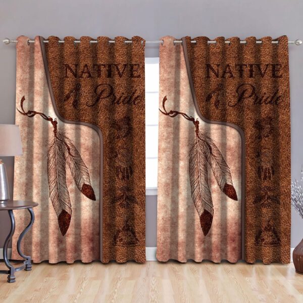 Native American Window Curtains, Pride Feathers Native American Window Curtains, Window Curtains