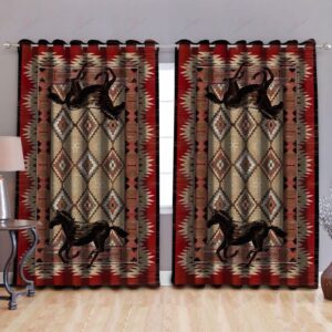 Native American Window Curtains, The Horse Native…