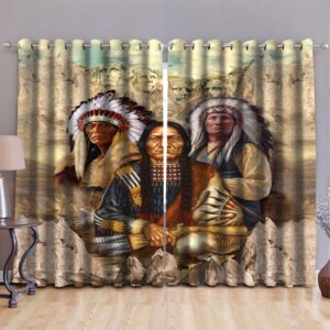 Native American Window Curtains, The Leader Native…