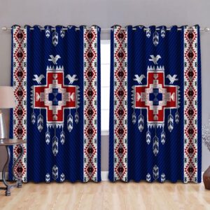 Native American Window Curtains, Traditional Brocade Native…