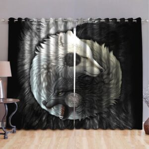 Native American Window Curtains, Wolf Spirit Native…