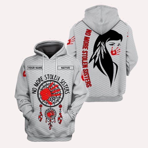 Red Hand No More Stolen Sister Native American Hoodie Leggings Set, Native American Hoodies, Native American Leggings