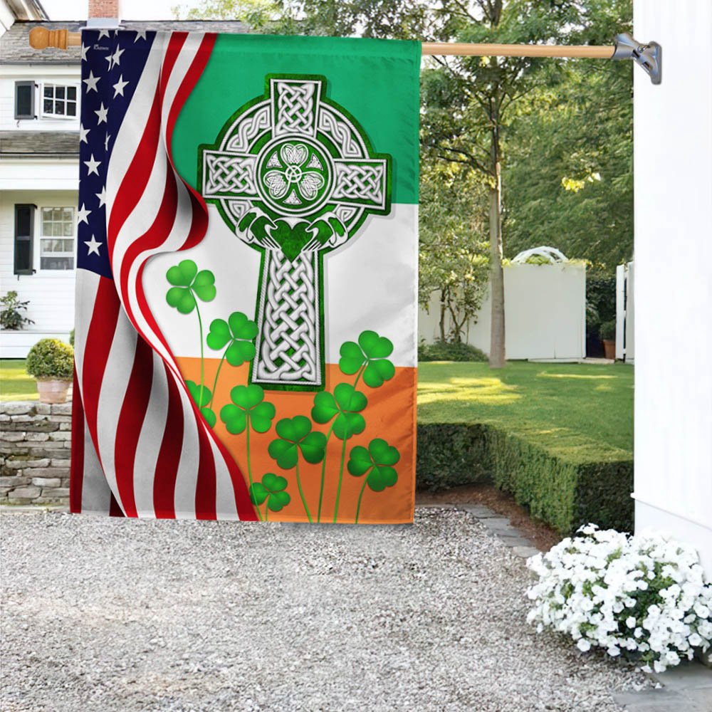 St Patrick’s Flag, Celtic Cross, Saint Patrick’s Day, Irish Flag, St Patrick’s Day Garden Flag