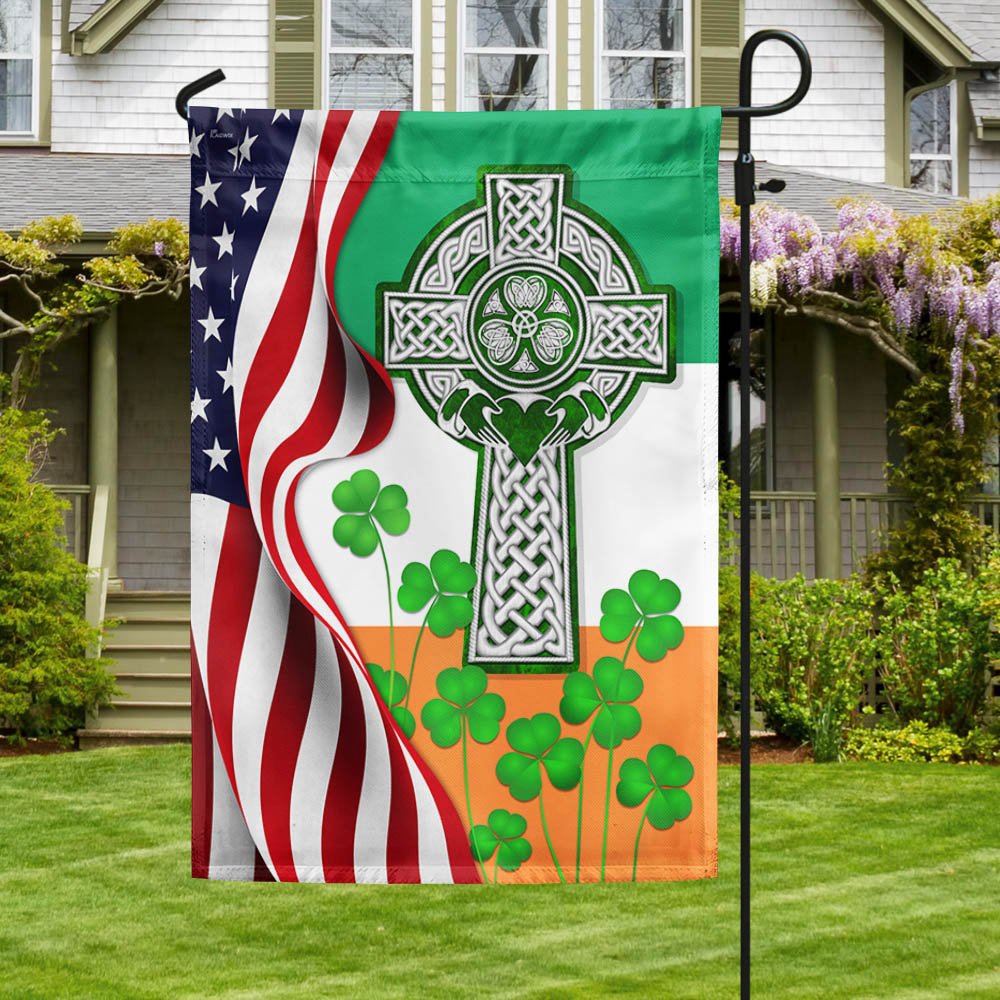 St Patrick’s Flag, Celtic Cross, Saint Patrick’s Day, Irish Flag, St Patrick’s Day Garden Flag