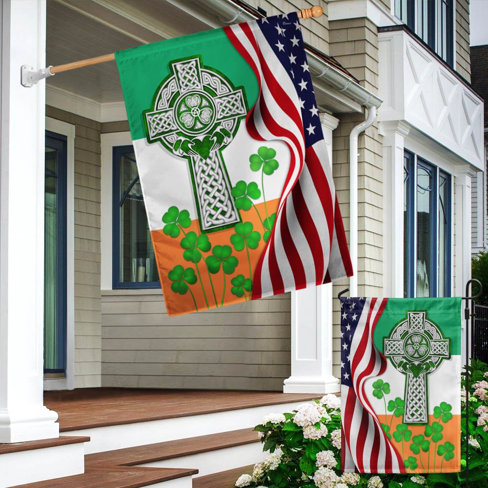 St Patrick’s Flag, Celtic Cross, Saint Patrick’s Day, Irish Flag, St Patrick’s Day Garden Flag