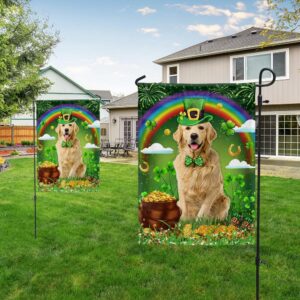St Patrick s Flag Golden Retrieve Saint Patrick s Day Irish Flag St Patrick s Day Garden Flag 4 jywos9.jpg