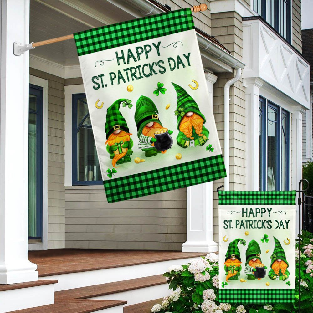 St Patrick’s Flag, Happy Patrick’s Day Gnomes Flag, St Patrick’s Day Garden Flag St Patrick’s Flag, Happy Patrick’s Day Gnomes Flag, St Patrick’s Day Garden Flag