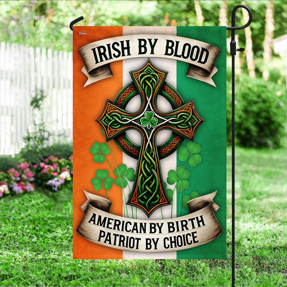 St Patrick’s Flag, Irish Celtic Cross Flag Irish By Blood American By Birth Patriot By Choice Flag, St Patrick’s Day Garden Flag St Patrick’s Flag, Irish Celtic Cross Flag Irish By Blood American By Birth Patriot By Choice Flag, St Patrick’s Day Garden Flag
