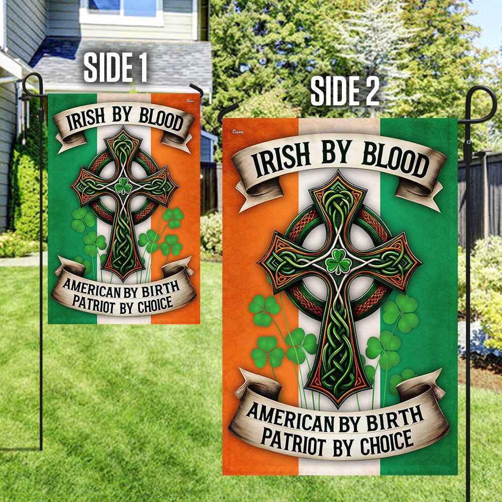 St Patrick’s Flag, Irish Celtic Cross Flag Irish By Blood American By Birth Patriot By Choice Flag, St Patrick’s Day Garden Flag St Patrick’s Flag, Irish Celtic Cross Flag Irish By Blood American By Birth Patriot By Choice Flag, St Patrick’s Day Garden Flag