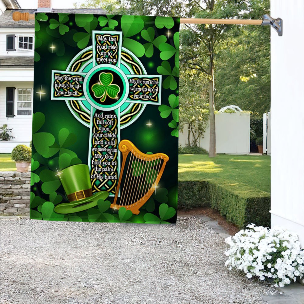 St Patrick’s Flag, Irish Celtic Cross Irish Blessing St. Patrick Day Flag, St Patrick’s Day Garden Flag St Patrick’s Flag, Irish Celtic Cross Irish Blessing St. Patrick Day Flag, St Patrick’s Day Garden Flag