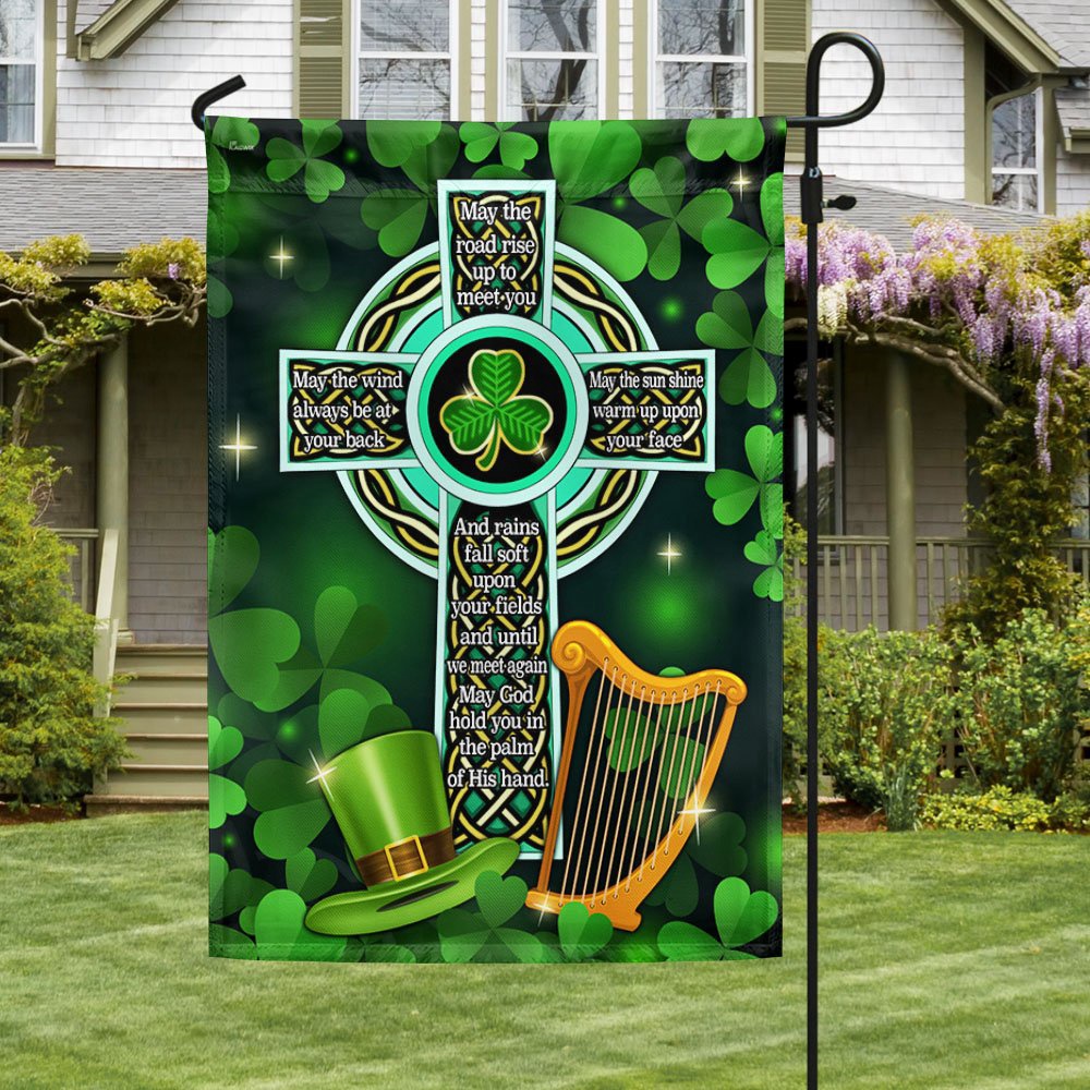 St Patrick’s Flag, Irish Celtic Cross Irish Blessing St. Patrick Day Flag, St Patrick’s Day Garden Flag St Patrick’s Flag, Irish Celtic Cross Irish Blessing St. Patrick Day Flag, St Patrick’s Day Garden Flag