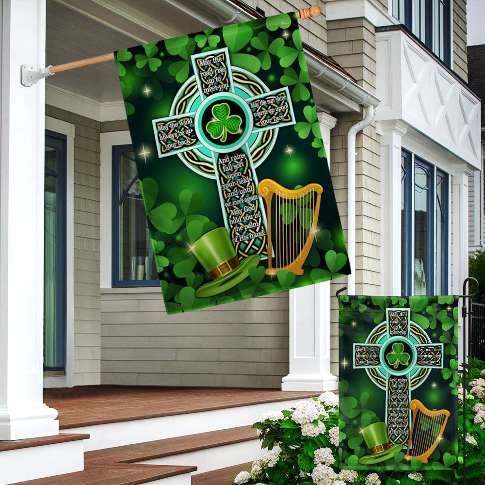 St Patrick’s Flag, Irish Celtic Cross Irish Blessing St. Patrick Day Flag, St Patrick’s Day Garden Flag St Patrick’s Flag, Irish Celtic Cross Irish Blessing St. Patrick Day Flag, St Patrick’s Day Garden Flag