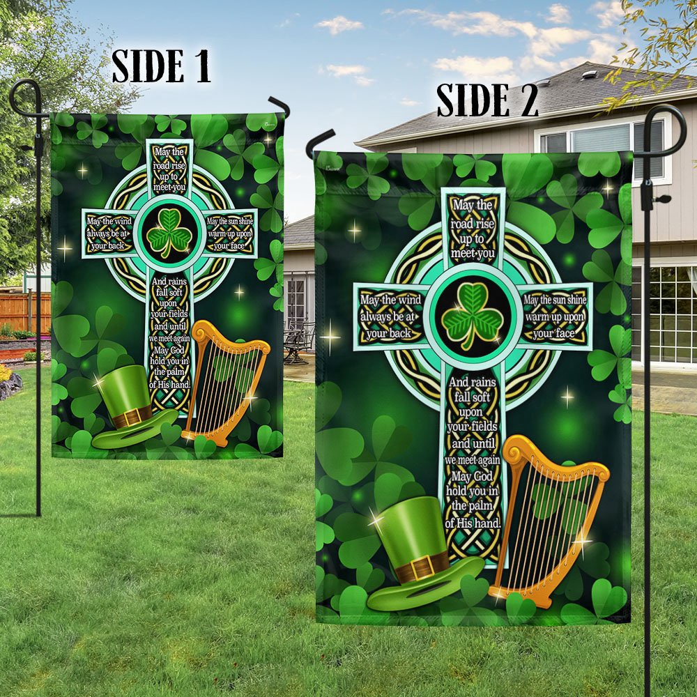 St Patrick’s Flag, Irish Celtic Cross Irish Blessing St. Patrick Day Flag, St Patrick’s Day Garden Flag St Patrick’s Flag, Irish Celtic Cross Irish Blessing St. Patrick Day Flag, St Patrick’s Day Garden Flag
