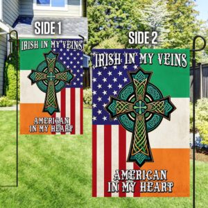 St Patrick s Flag Irish Celtic Knot Cross Flag Irish In My Veins American In My Heart Flag St Patrick s Day Garden Flag 4 o9tkwv.jpg