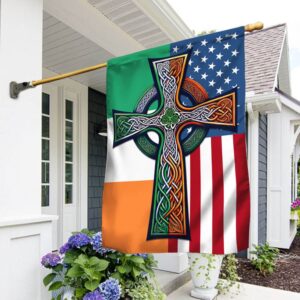 St Patrick’s Flag, Irish Celtic Knot Cross…