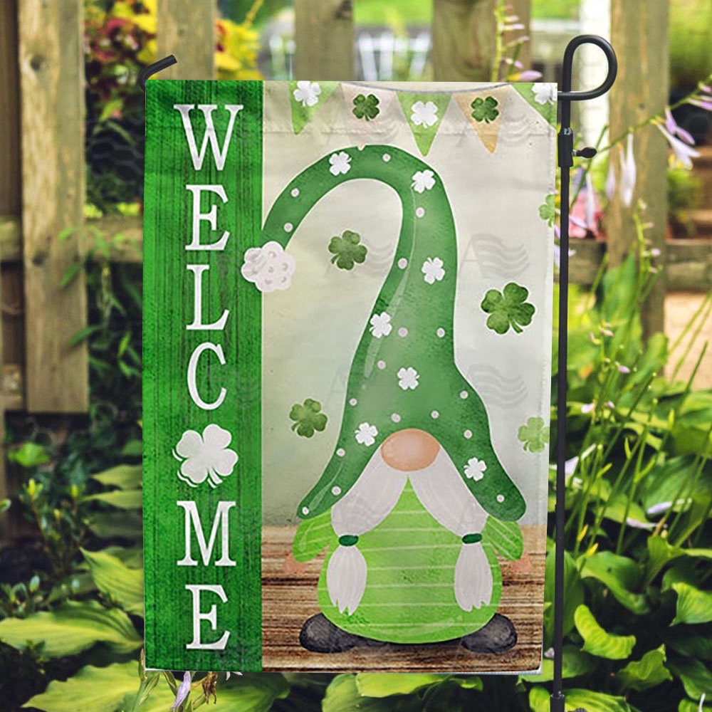 St Patrick’s Flag, Irish Gnome Double Sided House Flag, St Patrick’s Day Garden Flag St Patrick’s Flag, Irish Gnome Double Sided House Flag, St Patrick’s Day Garden Flag