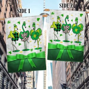 St Patrick s Flag Irish Patrick s Day Flag Funny Flamingo St Patrick s Day Garden Flag 2 pqy55t.jpg