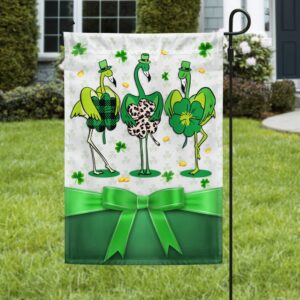St Patrick s Flag Irish Patrick s Day Flag Funny Flamingo St Patrick s Day Garden Flag 3 cptztj.jpg