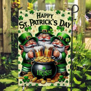 St Patrick’s Flag, Leprechaun Trio Festivities Double…