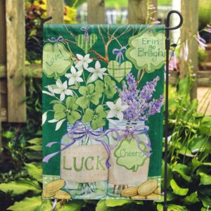St Patrick’s Flag, Lucky Shamrocks Mason Jar…