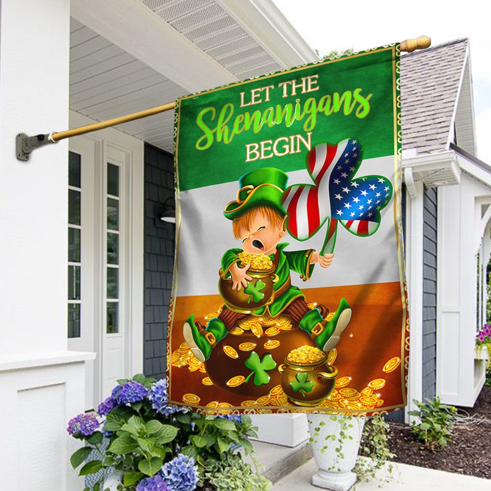 St Patrick’s Flag, St. Patrick’s Day Irish Flag Let The Shenanigans Begin, St Patrick’s Day Garden Flag St Patrick’s Flag, St. Patrick’s Day Irish Flag Let The Shenanigans Begin, St Patrick’s Day Garden Flag