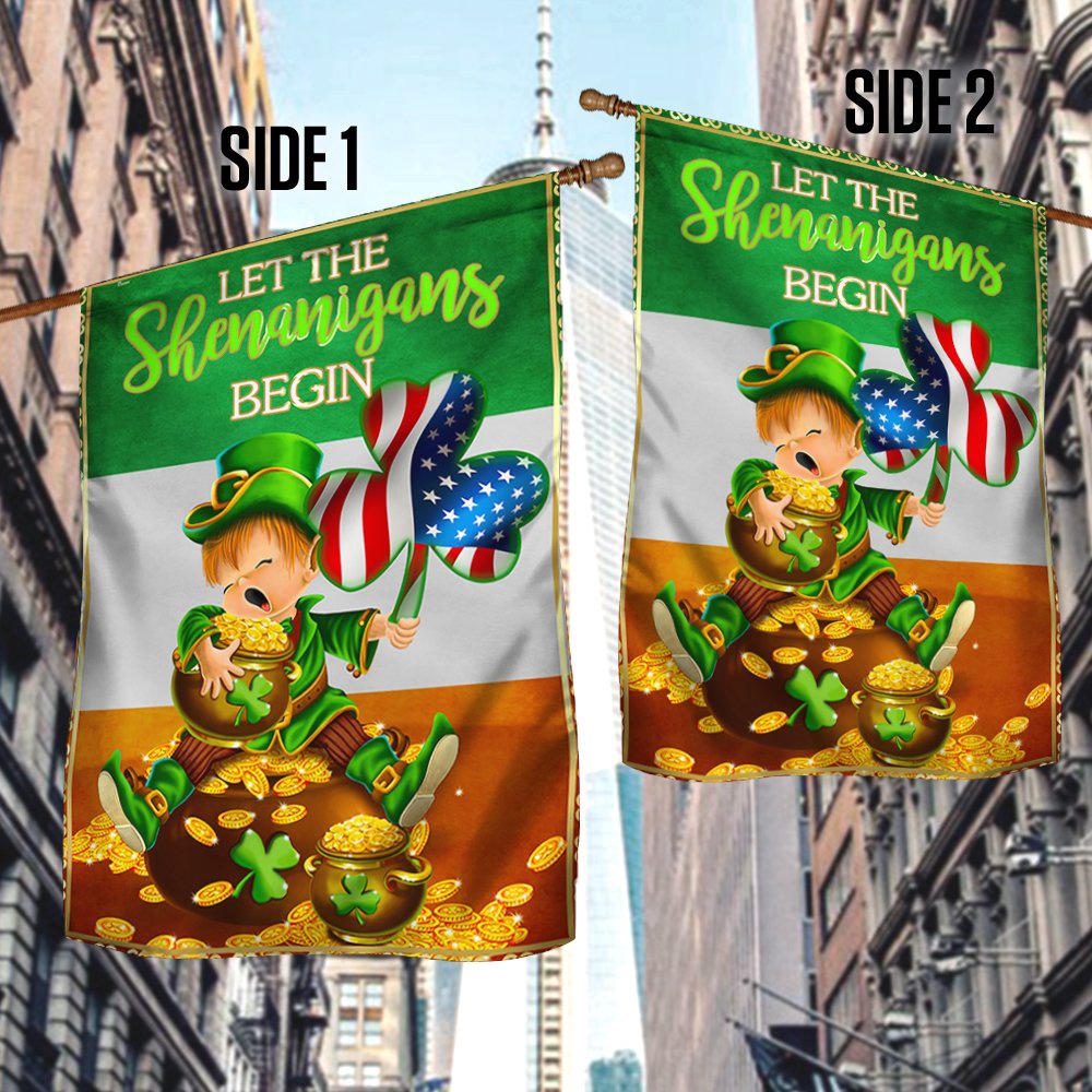 St Patrick’s Flag, St. Patrick’s Day Irish Flag Let The Shenanigans Begin, St Patrick’s Day Garden Flag St Patrick’s Flag, St. Patrick’s Day Irish Flag Let The Shenanigans Begin, St Patrick’s Day Garden Flag