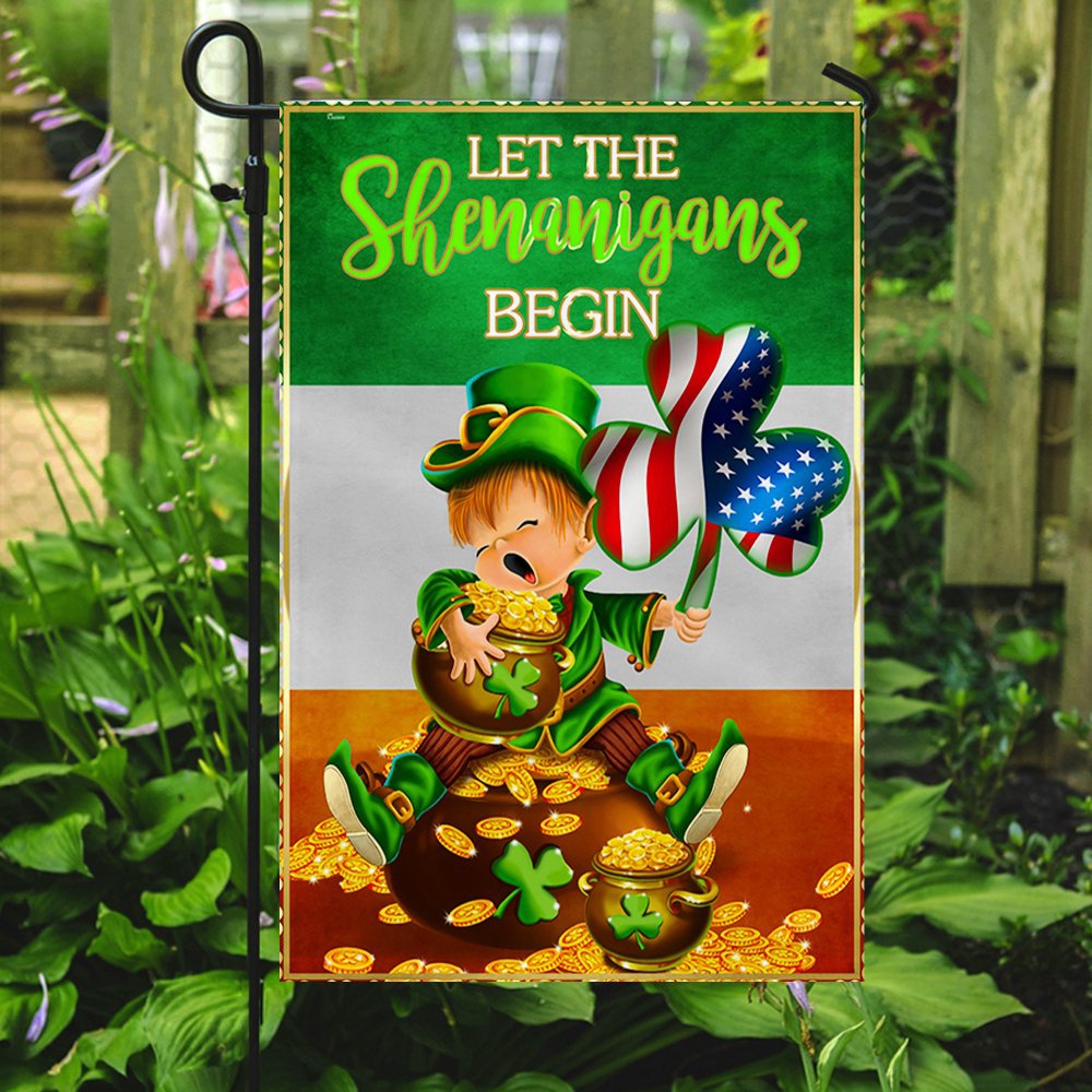 St Patrick’s Flag, St. Patrick’s Day Irish Flag Let The Shenanigans Begin, St Patrick’s Day Garden Flag St Patrick’s Flag, St. Patrick’s Day Irish Flag Let The Shenanigans Begin, St Patrick’s Day Garden Flag