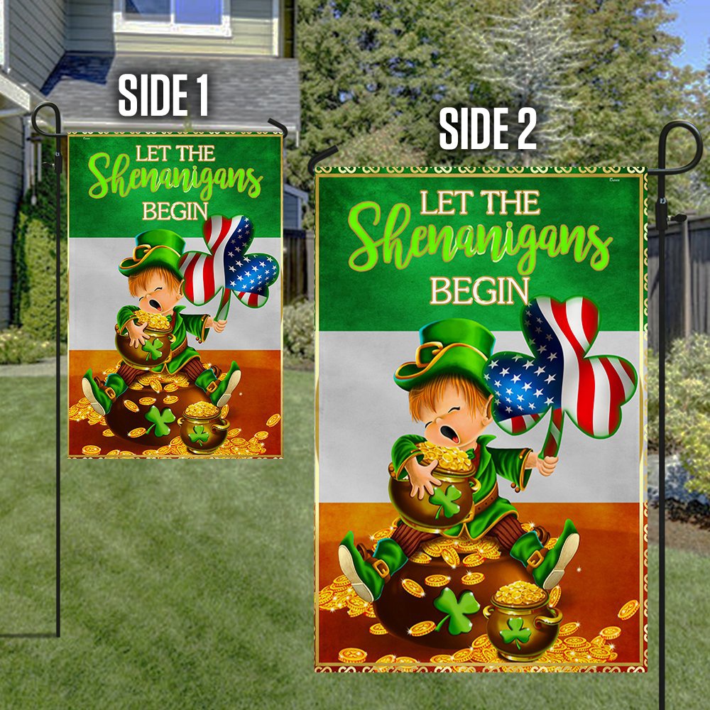 St Patrick’s Flag, St. Patrick’s Day Irish Flag Let The Shenanigans Begin, St Patrick’s Day Garden Flag St Patrick’s Flag, St. Patrick’s Day Irish Flag Let The Shenanigans Begin, St Patrick’s Day Garden Flag