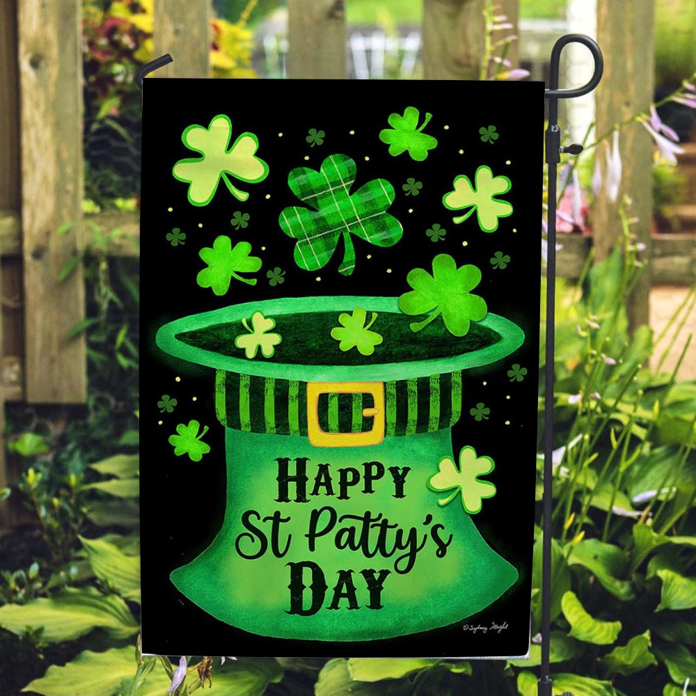St Patrick’s Flag, St Patty Top Hatty House Flag, St Patrick’s Day Garden Flag St Patrick’s Flag, St Patty Top Hatty House Flag, St Patrick’s Day Garden Flag