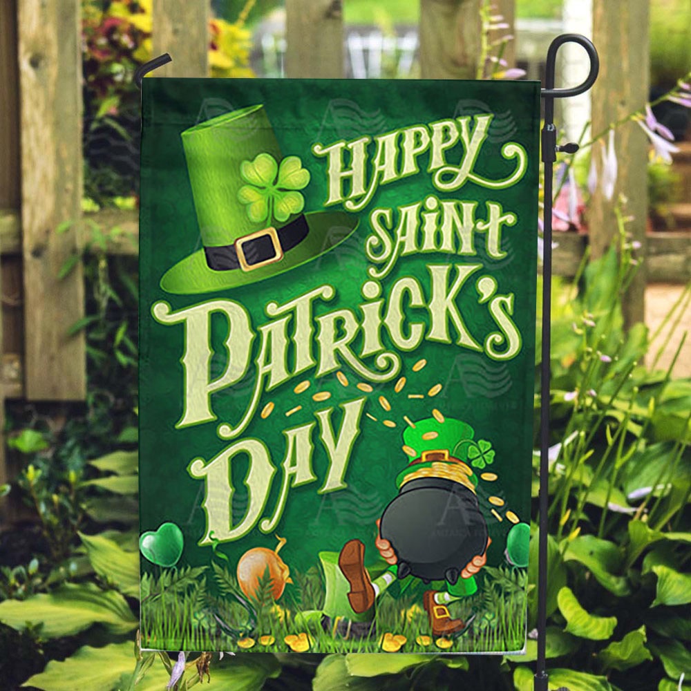 St Patrick’s Flag, The Luck Of The Irish Double Sided House Flag, St Patrick’s Day Garden Flag