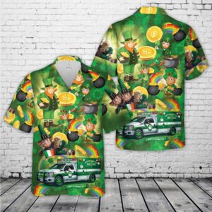 St Patricks Day Hawaiian Shirt, EMS Car…