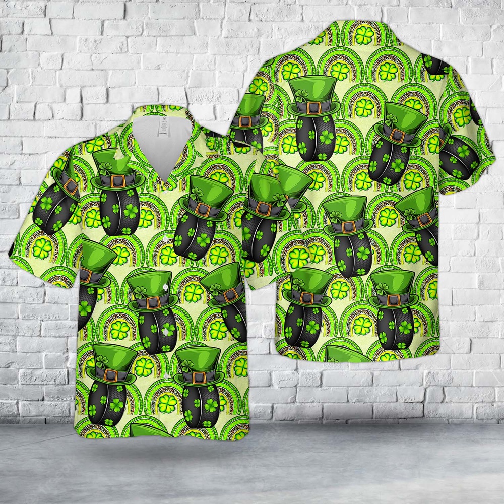 St Patricks Day Hawaiian Shirt, Hockey Ball Shamrock St Patricks Day Hawaiian Shirt St Patricks Day Hawaiian Shirt, Hockey Ball Shamrock St Patricks Day Hawaiian Shirt